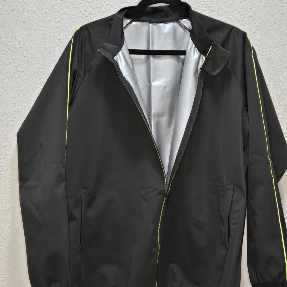 Child's Jacket, Black with yellow piping, Childs size XXL, NWOT